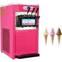 Commercial soft ice floor standing ice cream machine, 3 flavors, 2 hoppers, 3 dispensers, used in