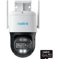 Reolink Trackmix 4K Wi-Fi Dual-Lens Ptz Camera With Motion Tracking + 64Gb Sd Card