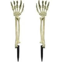 Halloween Plastic Skeleton Hand Garden Decor - Durable, Realistic, Easy Install