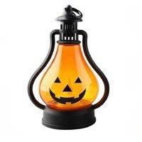 LED Pumpkin Horse Lantern - Decorative PVC Halloween Table Lamp, Retro Style