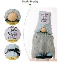 Plush Fabric Gnome & Cow Biscuit Ornament - Hand-Sewn Holiday Home Decor, 41cm