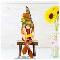 Autumn Hanging Leg Figurines - Hand-Sewn Fabric Home Decor Set