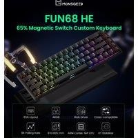 Akko MonsGeek FUN68 HE Magnetic Keyboard 65% Rapid Trigger 0.005mm 8K ARGB Mechanical Gaming Custom Keyboard for Pc Gamer Esport