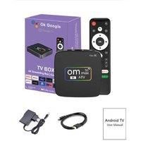 OM MAX 4K Ultra HD Android TV Box (Android 14, HDR10+, 8GB RAM, 128GB Storage) - Smart Streaming Home Cinema Hub