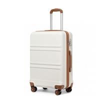 (Cream, 20-inch) Kono ABS Suitcase Spinner Luggage Trolley Travel Case