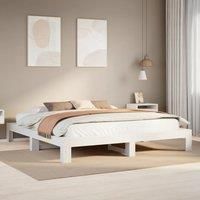 Berkfield Home Bed Frame without Mattress White 180x200 cm Super King Solid Wood Pine