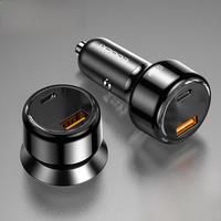 Toocki 65W PPS Car Charger QC3.0 LED Display Type-C Fast Charger Quick Charger For iPhone 14 13