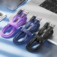 Toocki 6A 100W USB C to USB C Cable Fast Charging USB Type C Cable Digital Display Data Cord For