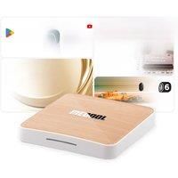 TV Box Android 10 4g 64gb MECOOL KM6 Deluxe Wifi 6 Google Certification 4K Voice Amlogic S905X4
