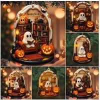 Spooky Acrylic Hanging Ornament - Halloween Wall Art & Home Decor