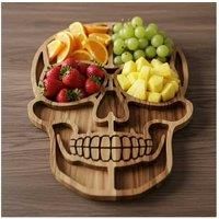 Natural Wood Halloween Charcuterie Platter Board - Food-Safe, Hand-Polished Tableware