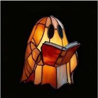 Cute Ghost LED Table Lamp - Halloween Resin Ornament, Whimsical Home Decor