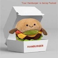 Creative Hamburger Plush Toy - Imaginative Soft Toy for Ages 3+, Fun Food Theme, Cuddly Gift