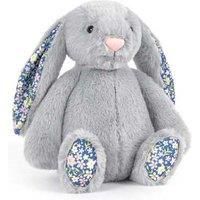 Floral Fabric Lop-Eared Bunny Plush Toy - Soft Cuddly Comfort for Ages 3+
