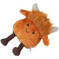 Highland Cow Interactive Plush Toy - Playful Smiling Pendant (Ages 3+, Soft, Portable, Animal Theme)