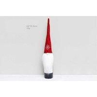 Nordic Christmas Wine Bottle Cover - Faceless Snowflake Gift Wrap for Festive Gifting