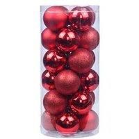 Shatterproof Christmas Baubles Set - 3cm, 24-Piece, Multi-Colour Ornaments