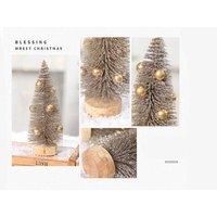 Dusted Mini Christmas Tree - Instagram-Style Festive Tabletop Decoration (Plastic, 15cm/20cm, Realistic Snow Effect)