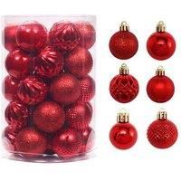 Special-Shaped Christmas Baubles Tube - 4cm, 34pcs, Festive Tree Decorations