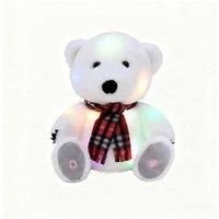 Musical Light-Up Polar Bear Plush Toy - Interactive, Soothing, Ages 1+, Educational & Battery-Operated