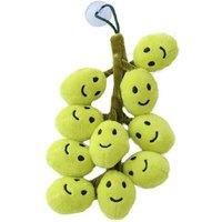 Simulated Grape Plush Interactive Hanging Fruit Toy - Eco-Friendly, Ages 3+, Imaginative Play