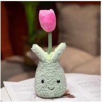 Simulated Tulip Flower Plush - Soft Decorative Toy for Home, Desk, or Gift (22cm, Plush Fabric, Modern Style)