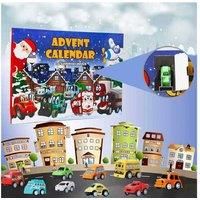 Kids Toy Car Advent Calendar - 24 Surprises, Christmas Countdown Gift