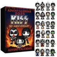 KISS Band 2025 Advent Calendar - 24-Day Black Acrylic Collectible for Music Fans