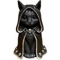 Mystical Black Cat Resin Figurine - Hand-Carved Halloween Table Decor