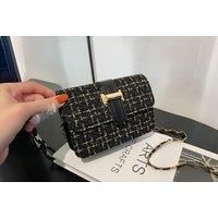 Chanel Inspired Messenger Style Handbag - Black Or White