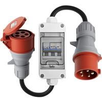 d CEE Adapter 32A Male to 16A Female with Circuit breaker 3 Phase 400V 5-pole High Current Adapter