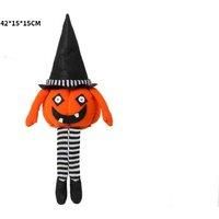 Halloween Scary Pumpkin Ghost Doll Ornament - Silk Fabric Spooky Home Decor