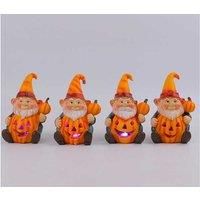 Halloween Glowing Resin Gnome Ornament - LED Garden & Home Decor - 4 Styles