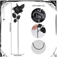 Halloween Scary Rose Decorative Bouquet (10-Pack, Fabric, Horror-Themed Home Decor)