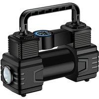 Portable Dual Cylinder Car Tyre Inflation Pump With Built-In Torch!