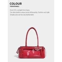 Bow-Decorated Baguette Shoulder Tote - Oversized - 3 Colours