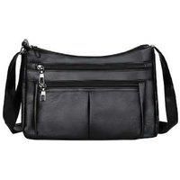 Unisex Black Chic Soft Leather Crossbody Bag For Women - 4 Colours