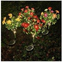 Solar-Powered LED Camellia Flower Light - Waterproof Outdoor Garden Lighting