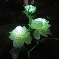 Solar LED Waterproof Garden Pathway Light - Peony Simulation, Outdoor