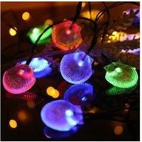 Solar LED Seashell String Lights - Waterproof Outdoor Garden Lighting, 5m, 20 LEDs