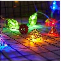 Golden Leaf LED String Lights - 1.5m, IP65 Waterproof, Battery Powered