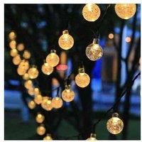 Solar LED Bubble String Lights, 5m - Waterproof Outdoor Garden Lighting