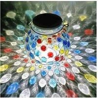 Solar LED Glass Jar Light - Weatherproof Outdoor Garden Lantern