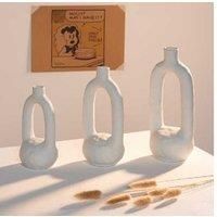 Modern Grey Ceramic Vase - Unglazed, Minimalist Table Decor, Multiple Sizes