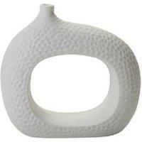 Modern Minimalist Ceramic Vase - Decorative Table Accent, Hand-Polished, White Pottery