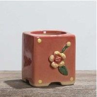 Simple Breathable Ceramic Succulent Flower Pot Hand-Pinch Flowers
