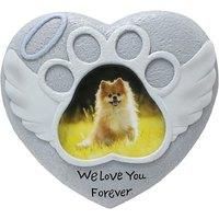 Pet Tombstone Garden Statue With Memorial Photo Frame