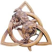 Crows On Magic Knot Resin Garden Ornament - Elegant Outdoor Decor