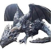 Resin Dragon Garden Ornament - Modern Outdoor Sculpture, Weather-Resistant Decor (16x10x9cm)