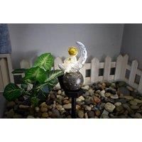 Solar Led Space-Themed Garden Stake Light - Weatherproof Outdoor Path Lighting